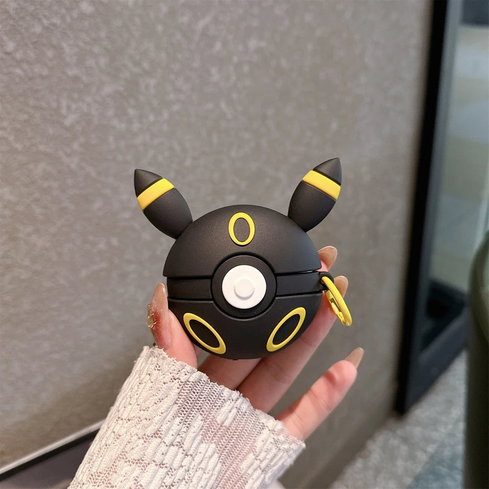 Pocket Monsters Pokemon 3D Umbreon Poké Ball Earphone Case For Airpods 3 4 Pro 3 2 Wireless Bluetooth Headset Protective Cover