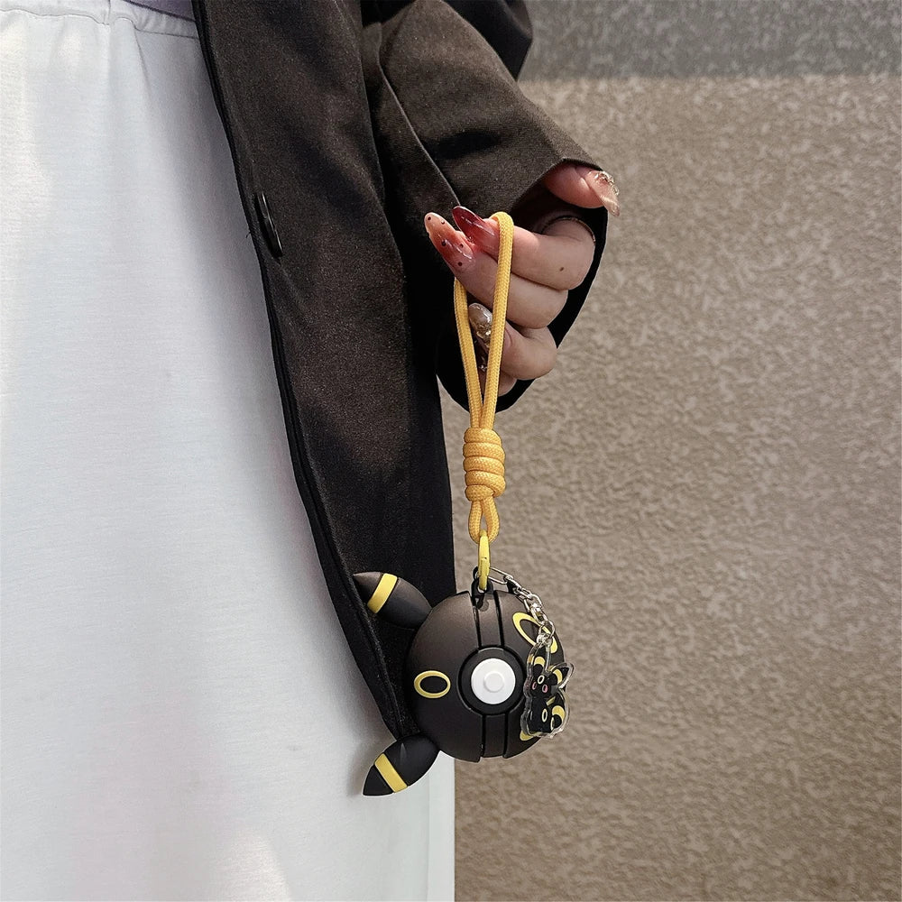 Pocket Monsters Pokemon 3D Umbreon Poké Ball Earphone Case For Airpods 3 4 Pro 3 2 Wireless Bluetooth Headset Protective Cover
